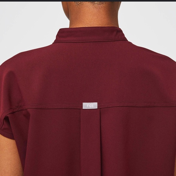 NWT Figs Burgundy Rafaela Scrub Top Size(XS) - Picture 2 of 4
